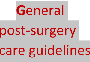 general post-surgery care guidelines