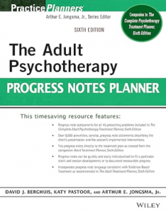The Adult Psychotherapy Progress Notes Planner 6th Edition